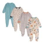 ONESIES Brand Baby Boys 4-Pack 'N Play Footies and Toddler Sleepers