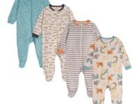 ONESIES Brand Baby Boys 4-Pack 'N Play Footies and Toddler Sleepers