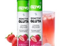 OZiva Bioactive Glutathione Tablets for Radiant Skin - 30 Effervescent Tablets (Pack of 2) | L-Glutathione, Lycopene, Vitamin C for Skin Glow & Anti-Pigmentation | Strawberry Swirl.