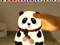 One94Store Rechargeable Silicone Panda Night Light for Kids | 7-Color LED Changing Lamp |Adorable Room Decor & Gift for Toddlers, Teens, & Valentine's Day Present|Soft BPA-Free Nightlight| Multicolour