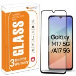 OpenTech® Military-Grade Tempered Glass Screen Protector Compatible for Samsung Galaxy M17 5G / Samsung Galaxy F17 5G / Samsung Galaxy A17 5G with Edge to Edge Coverage and Easy Installation kit