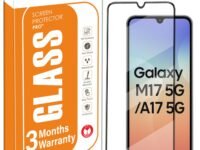 OpenTech® Military-Grade Tempered Glass Screen Protector Compatible for Samsung Galaxy M17 5G / Samsung Galaxy F17 5G / Samsung Galaxy A17 5G with Edge to Edge Coverage and Easy Installation kit