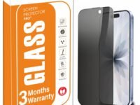 OpenTech®️ Privacy Tempered Glass Screen Protector for iPhone 16 with Edge to Edge Coverage - Anti-Spy, Case Friendly and Bubble free installation kit