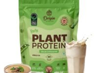 Origin Nutrition 100% Natural Plant Based Protein Powder, 975 gm, Ranked Best Vegan Protein, European Pea Protein Isolate & Pumpkin Seed, Unflavoured with 25g per Protein Per Serve