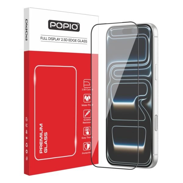 POPIO Military-Grade Gorilla Tempered Glass For iPhone 17 Pro Max | 9H Hardness, Edge-to-Edge, Bubble-Free