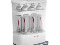 PROMOM 6-in-1 Baby Bottle Sterilizer & Dryer with Air Filter & LED Controls | Kills 99.9%* Germs in 10 min Cycle | Quick Drying & Storage | Stays Sterile Upto 72hrs*,multicolor, STANDARD WARRANTY PACK ( 1 Year Warranty )