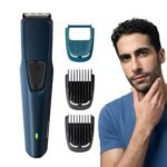 Philips India's No.1 Men's Trimmer* | Skin Safe Beard Trimmer for Men | Durapower tech | Self Sharpening Blades | Skin Protect Comb | 30 min runtime USB charging | No oil needed | 2yr warranty |BT1232