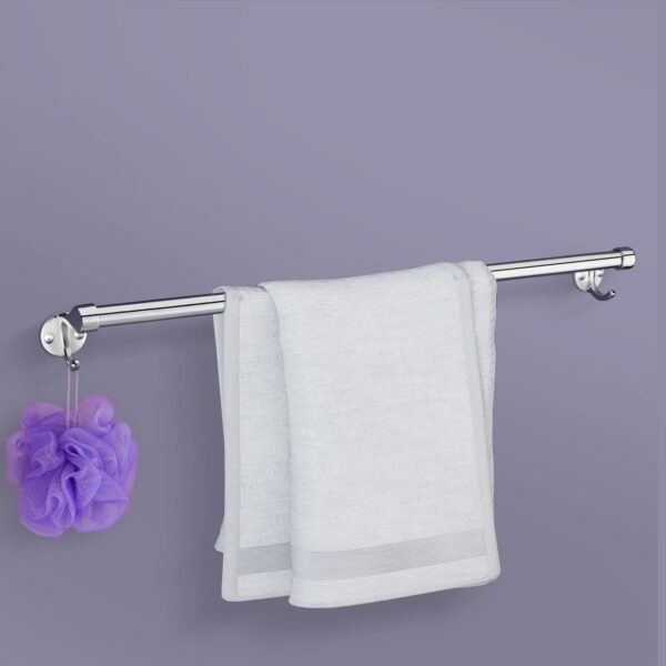 Plantex Stainless Steel Towel Hanger for Bathroom/Single Towel Rod/Bar/Towel Stand/Bathroom Accessories(18 Inch-Chrome)