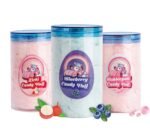 Popcorn & Company Cotton Candy Pack of 3 (240gram Each) | Buddhi Ke Baal/Candy Floss in Blueberry, Litchi, and Bubblegum Flavors | Made with Love and Care