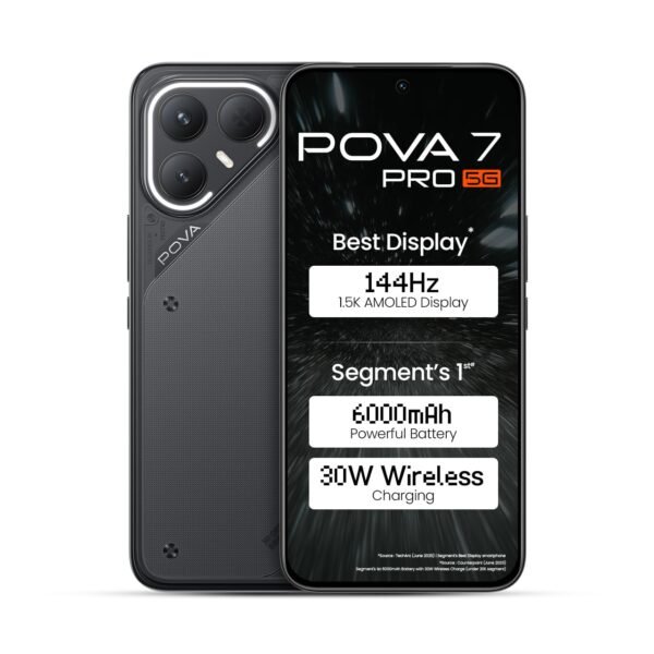 Pova 7 Pro 5G (Geek Black, 8GB+128GB) with No Cost EMI/Additional Exchange Offers