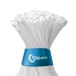 Robustt Self Locking Cable Ties | 150 X 3.6 mm | 500 Pieces, White | Heat Resistant Cable Zip Ties | Self-Locking Cable Organizer | Anti - Slip Wire Organizer | For Indoor & Outdoor Use