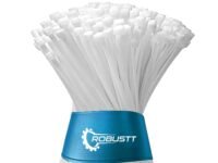 Robustt Self Locking Cable Ties | 150 X 3.6 mm | 500 Pieces, White | Heat Resistant Cable Zip Ties | Self-Locking Cable Organizer | Anti - Slip Wire Organizer | For Indoor & Outdoor Use