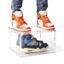 SNEAKARE Stackable Shoe Storage Box | Heavy Duty Plastic Sneaker Crate with Magnetic Door | Shoe Organizer for Men & Women | Fits Upto UK 14 | Durable Shoe Storage Box Clear Pack of-1