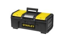STANLEY 1-79-216 16" One-Touch Heavy-Duty Portable Plastic Tool Box With Removable Tray for Easy & Convenient Storage, 16 Kg Load Capacity, 1 Year Warranty, YELLOW & BLACK, 22x39.4x16.2 cm