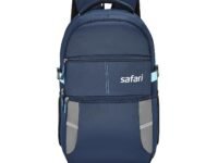 Safari Omega Spacious/Large 5 Compartment Laptop Backpack With Raincover, College Bag, Travel Bag For Unisex, Navy Blue, 30 Litre