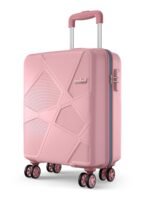 Safari Pentagon Pro 8 Wheels 55cm Cabin Size Trolley Bag, Hard Case Polypropylene, 360º Wheeling Small Carry-on Luggage, Suitcase for Travel, Trolley Bags for Travel, Rose Gold