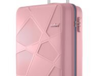 Safari Pentagon Pro 8 Wheels 55cm Cabin Size Trolley Bag, Hard Case Polypropylene, 360º Wheeling Small Carry-on Luggage, Suitcase for Travel, Trolley Bags for Travel, Rose Gold
