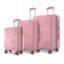 Safari Pentagon Pro 8 Wheels Set of 3 Trolley Bag, Hard Case Polypropylene, 360º Wheeling Small Check in Luggage, Suitcase for Travel, Trolley Bags for Travel, Rose Gold