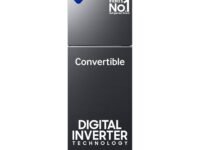 Samsung 236 L, 3 Star, Convertible, Digital Inverter Frost Free Double Door Refrigerator (RT40H28U3FHL, Black DOI, 2026 Model)