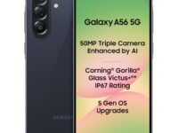 Samsung Galaxy A56 5G (Awesome Midnight Blue, 8GB, 256GB) | Segment Most Complete Triple Camera | AI Editing | 4nm Processor | sAMOLED Display| Gorilla Glass Victus+| 5 Gen OS Upgrades