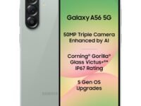 Samsung Galaxy A56 5G (Awesome Olive, 8GB, 256GB) | Segment Most Complete Triple Camera | AI Editing | 4nm Processor | sAMOLED Display| Gorilla Glass Victus+| 5 Gen OS Upgrades