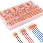Serplex® 60Pcs Cable Connectors Terminals Connector with Case, 2-slot/3-slot/5-slot Cable Connectors Quick Connection Wire Clamps with Lever Universal Cable Connectors for AWG 24-12 Cable