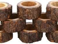 Set of 12 Handcrafted Dinner Dining Table Decorations Wooden Napkin Rings for Party Décor Gifts