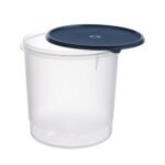 Signoraware Storewell BPA Free Plastic Round Container with Lid | Airtight & Leakproof Push Lock Lid | Kitchen & Pantry Organiser | Ideal for Atta, Rice, Pasta & Grains Organizer (5.5 Ltr | Blue)
