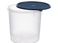 Signoraware Storewell BPA Free Plastic Round Container with Lid | Airtight & Leakproof Push Lock Lid | Kitchen & Pantry Organiser | Ideal for Atta, Rice, Pasta & Grains Organizer (5.5 Ltr | Blue)
