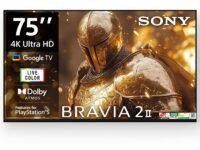 Sony 189 cm (75 inches) BRAVIA 2M2 Series 4K Ultra HD Smart LED Google TV K-75S25BM2