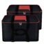 Storite 2 Pack Moisture Proof Nylon Underbed Storage Bag For Clothes Large | (54 x 46 x 28 cm) - BlackRed, Rectangular