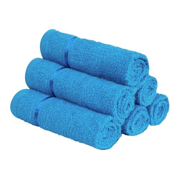 Story@Home Face Towel Set of 6 | 100% Cotton Towel | 450 GSM | Blue | Quick Dry Towels for Facewash | Face Towel for Men & Women | Ideal Kitchen Towel | Perfect for Everyday Use