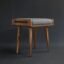 Streem Furniture Solid Sheesham Wood Stool/Seat/Ottoman/Bench with Cushion | Sitting Chair with Handle