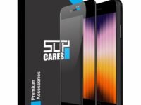 SupCares Tempered Glass for iPhone SE 2022, SE 2020, iPhone 7 and 8 (4.7 Inch) With Installation Kit | 9H Edge to Edge Screen Protector | Black