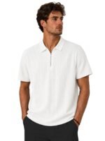 TAGDO Men's Chain Jacquard Polo T Shirt | Half Sleeve | Comfortable Fit Wear | Stylish Casual Look | Breathable Feel |Modern Style | Easy Movement | Everyday Wear (Polo)