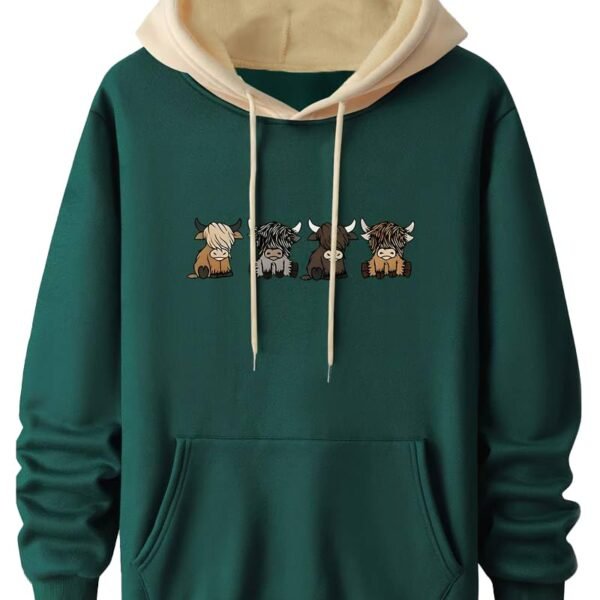 TAGDO® Men's Casual Woolen Cartoon Print Hoodie for Man | Sweatshirt for Man (2044)