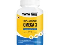 TATA 1MG Triple Strength Omega 3 Fish Oil - 1250 Mg in 1 Capsule | 560 Mg EPA & 400 Mg DHA | For Faster Muscle Recovery And Improved Stamina | For Men And Women