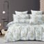 THE HOME STYLE Cotton Feel Glace Cotton Elastic Fitted Printed Queen Size Double Bed Bedsheet with 2 Pillow Cover Fits Upto 8 Inches Mattress, 300TC (60"x78", Floral Elegance), Multicolor