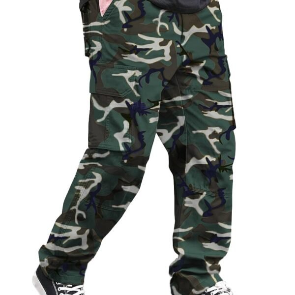 TOPLOT Men's Cargo Pant | Camouflage Design| Multi-Pocket Utility Style | Durable Construction | Comfortable Fit Wear | Functional Everyday Use | Easy Movement Design | Casual, Outdoor & Travel (5236)