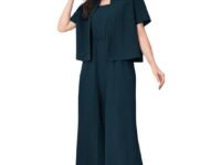 TOPLOT Women's Jumpsuit Co-ord Set | Soft Breathable Feel | Comfortable Fit with Easy Movement | Stylish One-Piece Outfit Design | Perfect for Casual & Travel (5225)