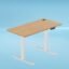 The Sleep Company - AeroPlus Electric Height Adjustable Desk | Ergonomic Work from Home Table | 4 Memory Presets | 2 Years Warranty | 1200 x 600 Thick Top | Free Installation | Oak & White