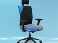 The Sleep Company Onyx Orthopedic Office Chair | Patented SmartGRID seat | Adjustable Lumbar Support | Ergonomic Sitting Posture | High Back Chair | Work, Home, Study | Free Installation | Grey
