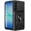 TheGiftKart Tough Armor Bumper Back Cover Case for Samsung Galaxy M17 5G / A17 5G / F17 5G | Sliding Camera Cover, Kickstand & Ring Holder | 360 Degree Protection Back Cover Case (PC & TPU, Black)