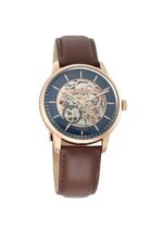 Titan Automatics Blue Dial Automatic Leather Strap Watch for Men-NS90110WL02