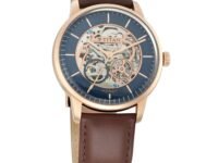 Titan Automatics Blue Dial Automatic Leather Strap Watch for Men-NS90110WL02