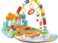 ToyMagic Musical Playmat Gym|Fitness Mat with Hanging Rattles|Kick & Play Keyboard with Animal Sounds|Multi Function Piano with Waterproof Mat|Best Birthday Gift for Newborn Baby|Made in India