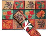 Tropical Eco-Friendly Cotton Dining Table mats, Reusable, Machine Washable, Everyday Use Multicolor Rectangular Placemats, Set of 4 (33x47 cm)