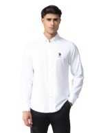U.S. POLO ASSN. Solid Cotton Shirt for Men - Slim Fit, Spread Collar Mens Casual Shirts