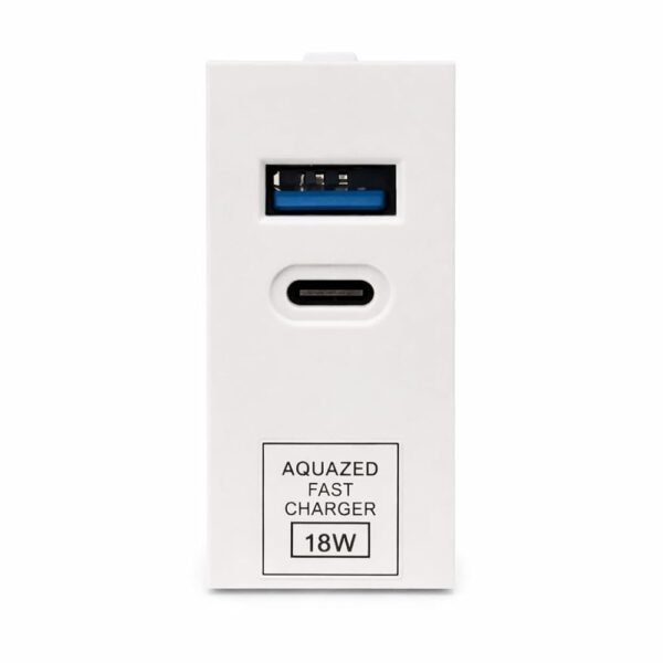 USB Charger Socket Fast Charger for Switch Board Roma Model MODULER Type C Dual Port
