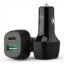 Unigen Dual Port Car Charger (75W) (USB-C PD + USB QC 3.0), Compact Metal Car Charging Adapter Compatible with iPhone, Android Smartphones, Earbuds, Smartwatch & Power Bank (Black)